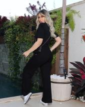 Conjunto Feminino Calça Pantalona e Blusa Preto Atacado na Rua 44 em Goiânia