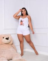 Pijama Plus Size Feminino Algodão Regata Atacado na Rua 44 em Goiânia