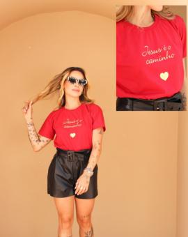 T-Shirt Feminina Algodão Frase Evangélica