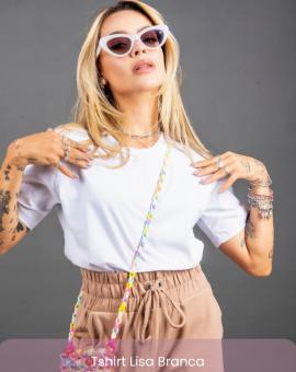 T-Shirt Feminina Algodão Lisa Branca