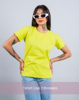 T-Shirt Feminina Estilosa Lisa Verde Limão