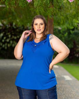 Blusa Feminina Plus Size Soltinha na Viscolycra