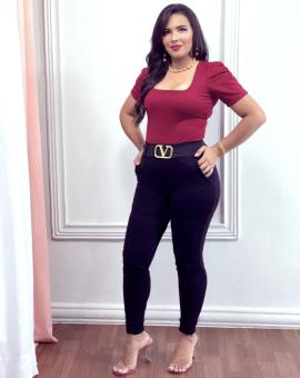 Body Manga Princesa Decote Quadrado