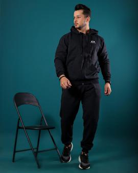 Conjunto Moletom Masculino com Zíper Preto