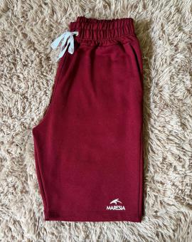 Bermuda Moletom Masculina Vermelha