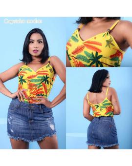 Blusa Feminina de Verão Alcinha Estampada