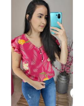 Blusa Feminina Manga Curta Estampada