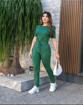 Conjunto Moletom Feminino Aerolook Calça e Blusa Manga Bufante