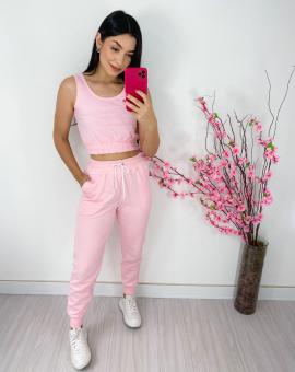 Conjunto Moletom Feminino Calça Jogger e Cropped