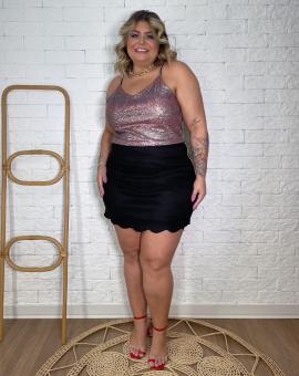 Conjunto Plus Size Short para Festa no Paetê