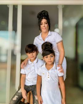 Kit Família Mãe e Filhos Polo