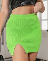 Saia de Tricot Curta Colorida Cropped Tricot Regata Atacado na Rua 44 em Goiânia