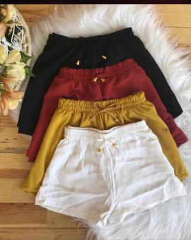 Short Feminino Soltinho no Crepe
