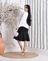 Blazer Feminino Branco Neoprene Acinturado Atacado na Rua 44 em Goiânia