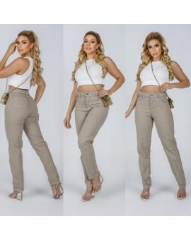 Calça Jeans Feminina Bege