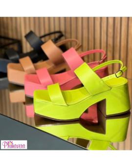 Sandália Meia Pata Salto Grosso Confortável