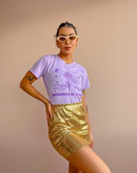 T-Shirt Feminina Estampada 100% Algodão