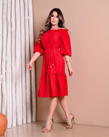 vestido-midi-vermelho-manga-bufante-atacado-rua-44-goiania 