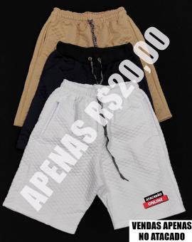 Bermuda Masculina Moletom Metalasse com Bolso – Atacado