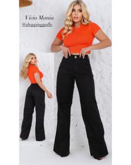 Calça Mom Jeans Preta Básica