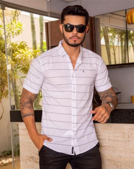 Camisa Manga Curta Masculina Esporte Fino
