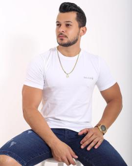 Camiseta Masculina Branca Básica 100% Algodão