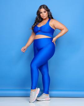 Conjunto Plus Size Calça Legging Cintura Alta e Cropped