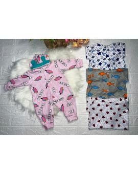 Pijama Bebê Push Inverno com Capuz