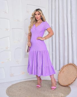 Vestido Evangélico Midi Rodado Laise