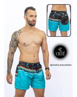 Bermuda Tactel Masculina Estampada