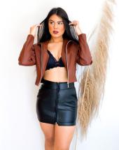 Jaqueta de Couro Sintético Feminina Barata Atacado na Rua 44 em Goiânia