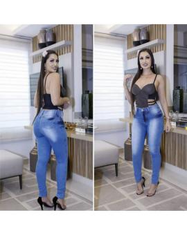 Calça Jeans Feminina Clara Cintura Alta Empina Bumbum