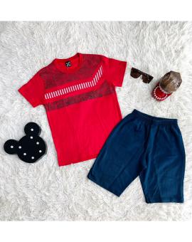 Conjunto Infantil Masculino Bermuda e Camiseta