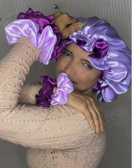 Kit Touca de Cetim + Schunchie Cetim