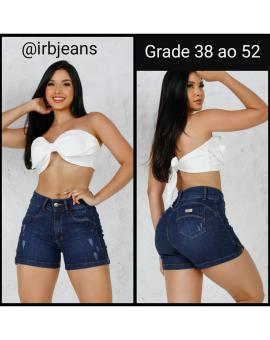 Short Jeans Feminino Curto Empina Bumbum Escuro