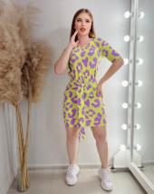 Vestido Curto Despojado Estampa Onça Colors no Atacado na Rua 44 em Goiânia