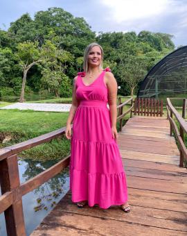 Vestido Longo Três Marias Rosa Pink