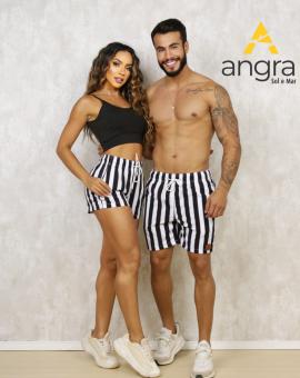 Bermuda Tactel Casal Estampas Iguais