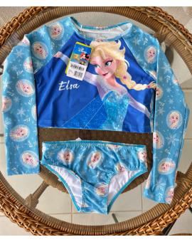 Biquíni Infantil Camiseta Proteção UV Princesas