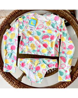 Biquíni Infantil com Blusa Proteção Solar Estampada