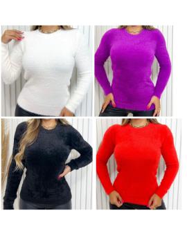 Blusa de Tricô de Pelinho Feminina