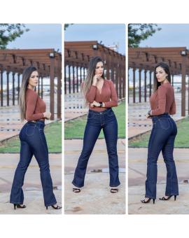 Calça Flare Tradicional Cintura Alta