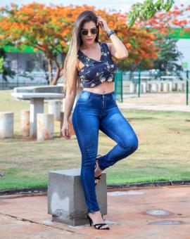 Calça Jeans Feminina Básica Cintura Alta Tradicional