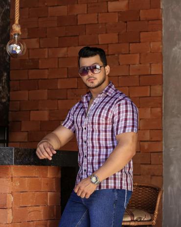 camisa-masculina-xadrez-manga-curta-vermelha-atacado-rua-44-goiania 