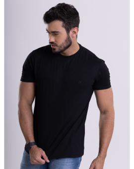 Camiseta Masculina Básica Preta 100% Algodão