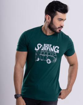 Camiseta Masculina Estampada Básica 100% Algodão
