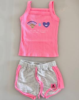 Conjuntinho Infantil Blogueirinha Short e Regatinha