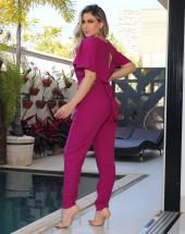 Conjunto Feminino Elegante Calça Cintura Alta e Cropped de Amarrar Atacado na Rua 44 em Goiânia