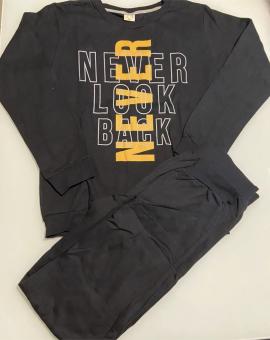 Conjunto Moletom Infantil Preto Calça e Blusa