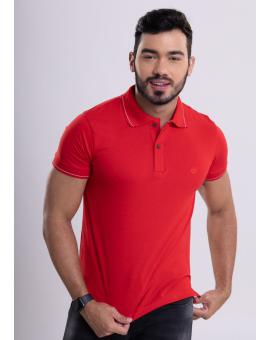 Gola Polo Masculina Básica Vermelha